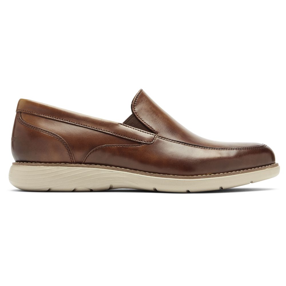 Rockport Garett Venetian Slip-Ons - Mens Loafers - Cognac - NZ (WES-786925)